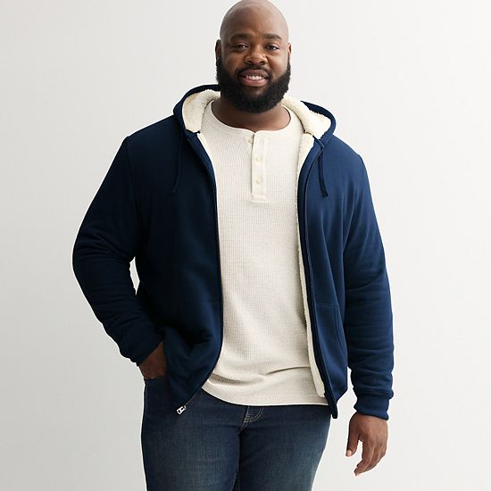  Big & Tall Sonoma Goods For Life® High-Pile Fleece Full-Zip Hoodie