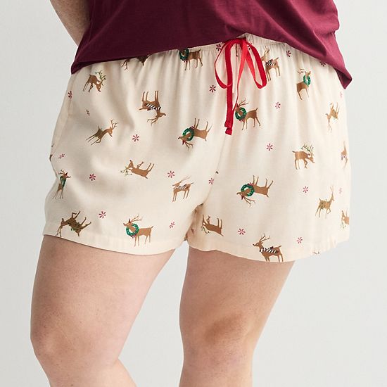  Women's Sonoma Goods For Life® Flannel Pajama Boxer Shorts