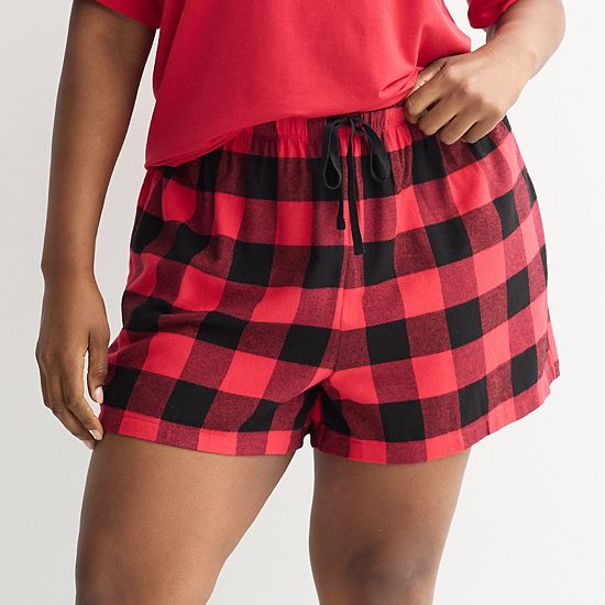  Women's Sonoma Goods For Life® Flannel Pajama Boxer Shorts