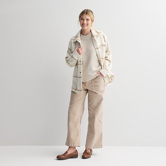  Women's Sonoma Goods For Life® Corduroy Utility Wide Leg Pants
