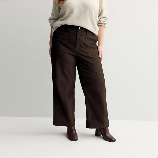  Plus Size Sonoma Goods For Life® Corduroy Utility Wide Leg Pants