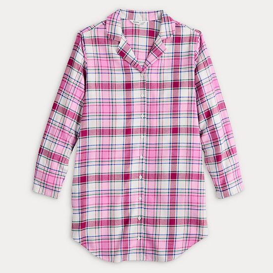  Women's Sonoma Goods For Life® Flannel Boyfriend Sleepshirt