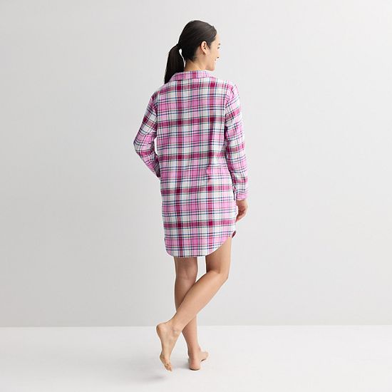 Women's Sonoma Goods For Life® Flannel Boyfriend Sleepshirt