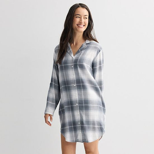  Women's Sonoma Goods For Life® Flannel Boyfriend Sleepshirt