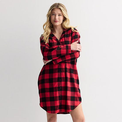  Women's Sonoma Goods For Life® Flannel Boyfriend Sleepshirt