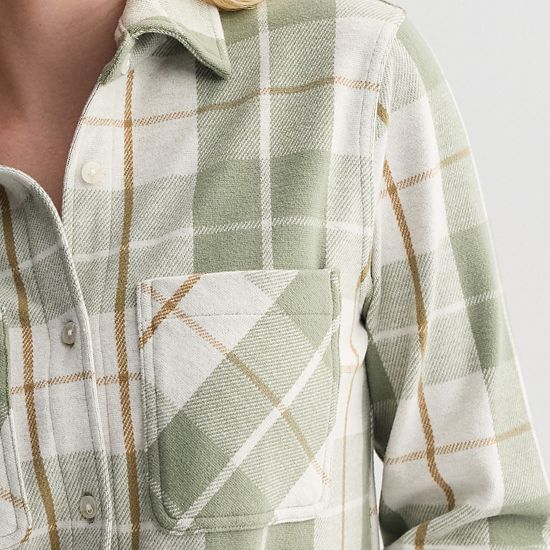  Women's Sonoma Goods For Life® Knit Plaid Shirt