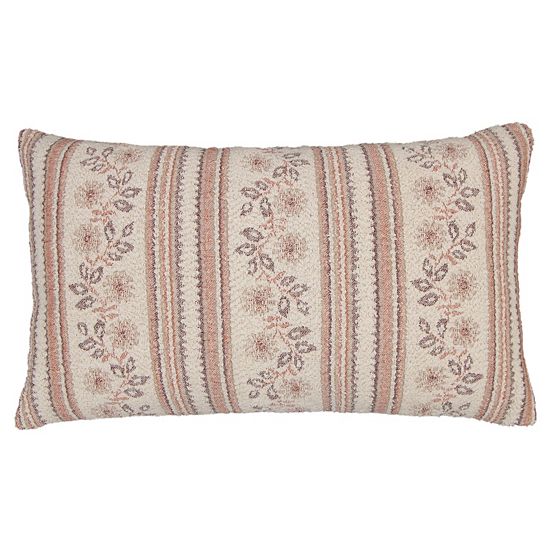  Sonoma Goods For Life® Red Woven Floral Decorative Throw Pillow