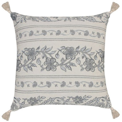  Sonoma Goods For Life® Blue Ivory Floral Woven Throw Pillow