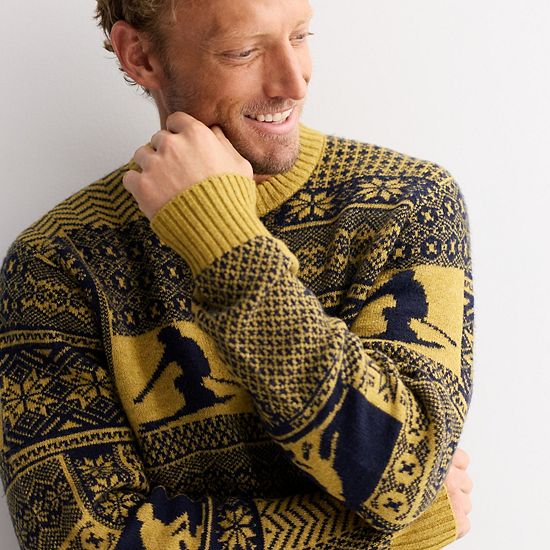  Men's Sonoma Goods For Life® Fairisle Patchwork Crew