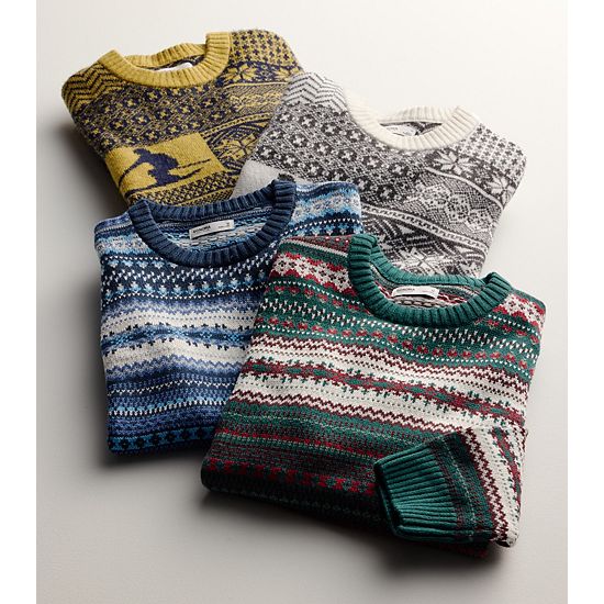  Men's Sonoma Goods For Life® Fairisle Patchwork Crew