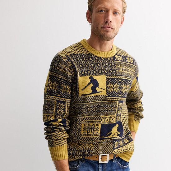  Men's Sonoma Goods For Life® Fairisle Patchwork Crew