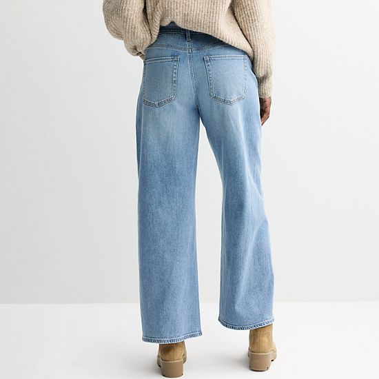  Women's Sonoma Goods For Life® Mid Rise Wide Leg Seamed Jeans