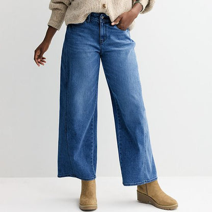  Women's Sonoma Goods For Life® Mid Rise Wide Leg Seamed Jeans