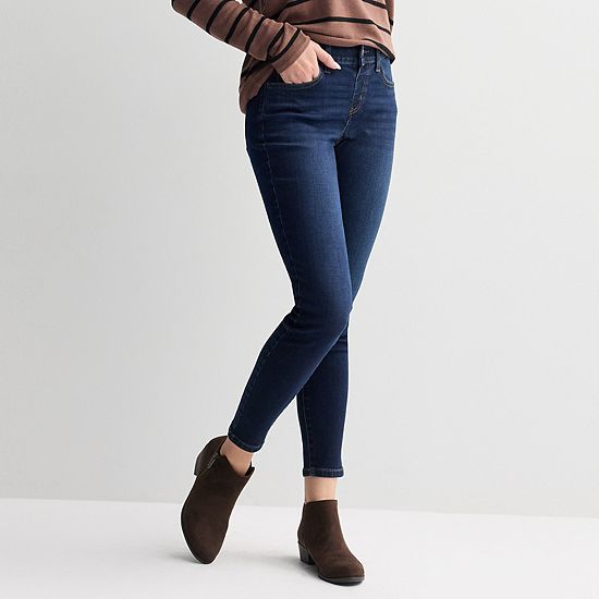  Women's Sonoma Goods For Life® Mid Rise Pull On Skinny Jeans