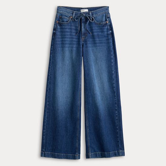  Women's Sonoma Goods For Life® Relaxed Mid Rise Wide Leg Jeans