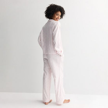  Women's Sonoma Goods For Life® Woven Notch 2-pc. Pajama Top & Pajama Bottoms Set