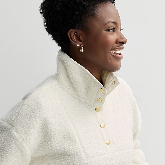  Women's Sonoma Goods For Life® Faux Shearling Pullover