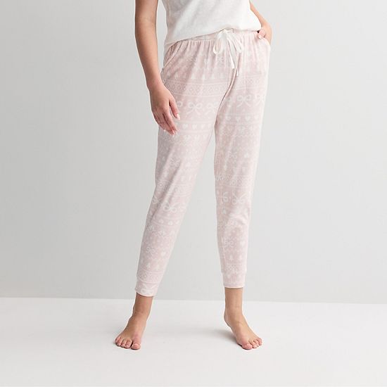  Women's Sonoma Goods For Life® Ribbed Cuffed Holiday Pajama Pants