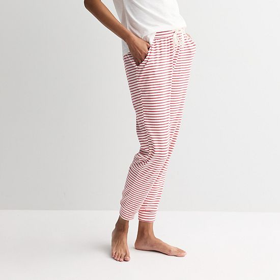  Women's Sonoma Goods For Life® Ribbed Cuffed Holiday Pajama Pants