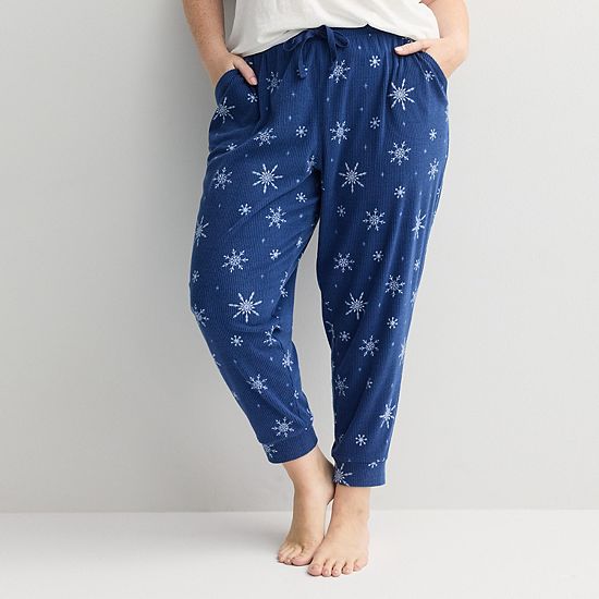  Plus Size Sonoma Goods For Life® Ribbed Cuffed Pajama Pants
