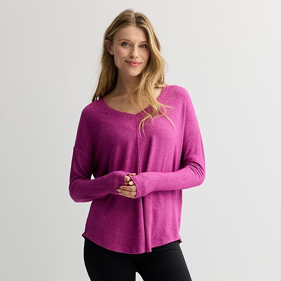  Women's Sonoma Goods For Life® Cozy V-Neck Tunic Tee