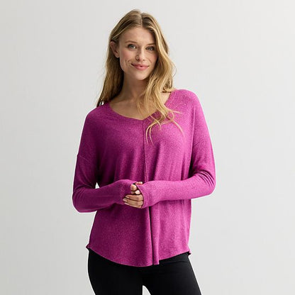  Women's Sonoma Goods For Life® Cozy V-Neck Tunic Tee