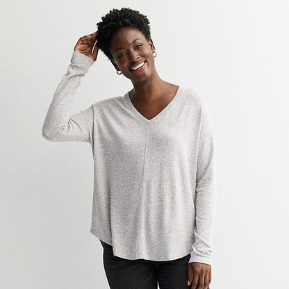  Women's Sonoma Goods For Life® Cozy V-Neck Tunic Tee