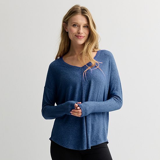  Women's Sonoma Goods For Life® Cozy V-Neck Tunic Tee
