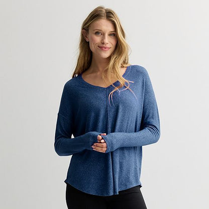  Women's Sonoma Goods For Life® Cozy V-Neck Tunic Tee