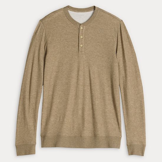  Men's Sonoma Goods For Life® Supersoft Double-Knit Henley Top