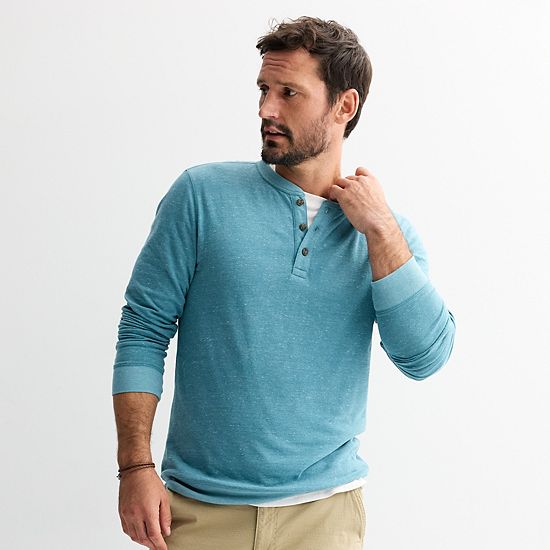  Men's Sonoma Goods For Life® Supersoft Double-Knit Henley Top