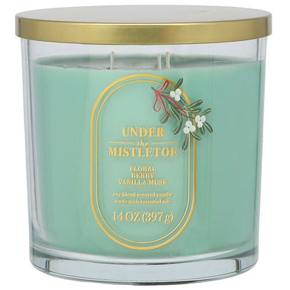  Sonoma Goods For Life® Under The Mistletoe Floral Berry Vanilla Musk 14-oz. Large Candle Jar
