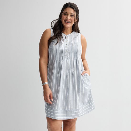  Plus Size Sonoma Goods For Life® Pintuck Dress
