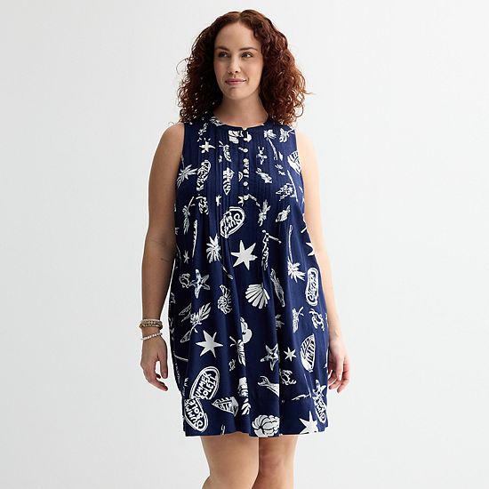  Plus Size Sonoma Goods For Life® Pintuck Dress